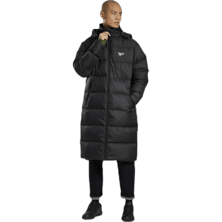 Veste longue en duvet Core noire