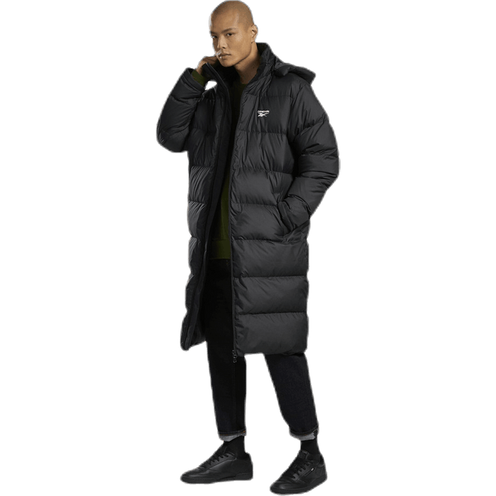 Veste longue en duvet Core noire