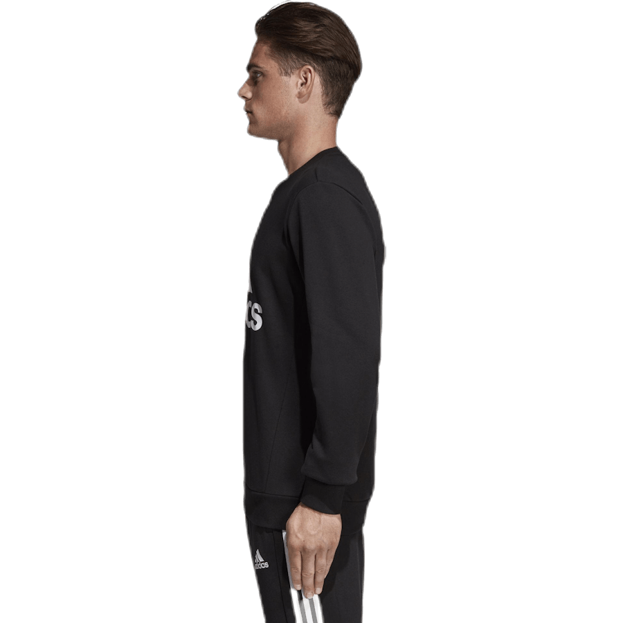 Must Have Fitted Crew Wit/Zwart