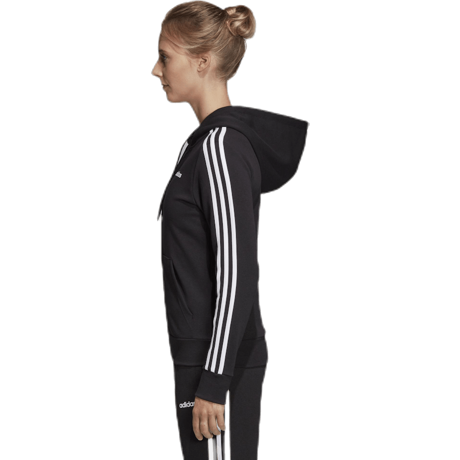 Essentials 3S Hoodie med full dragkedja Svart / Vit