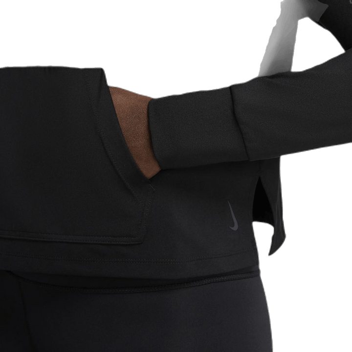 Mikina s kapucí Yoga Jersey Crop Black