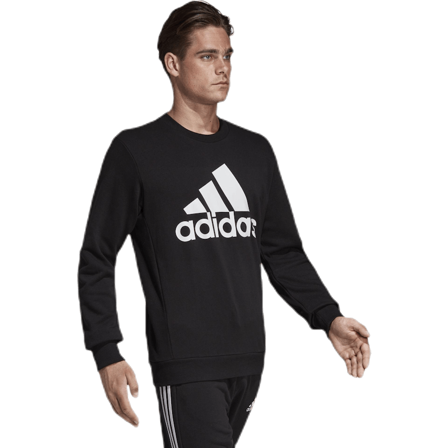 Must Have Fitted Crew Wit/Zwart