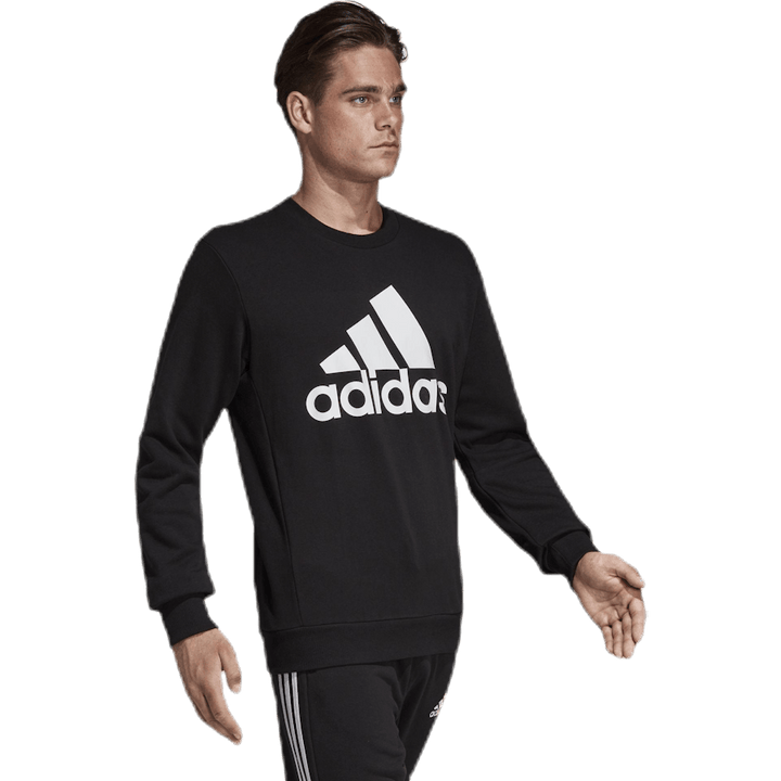 Must Have Fitted Crew Wit/Zwart