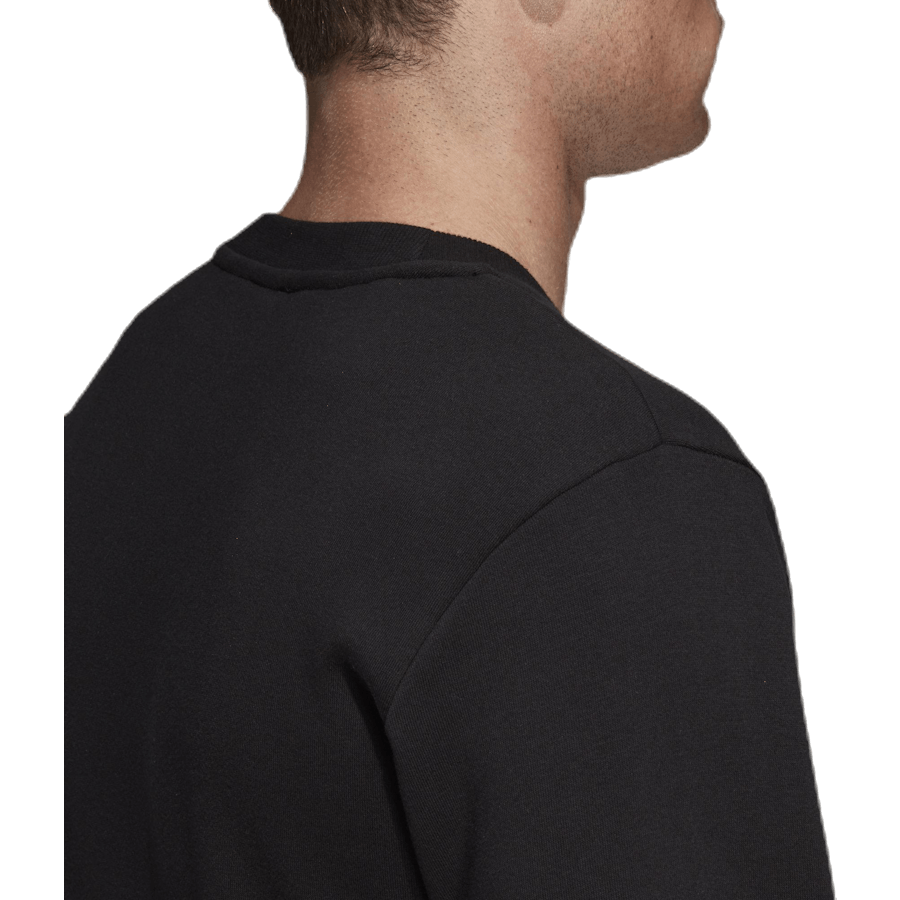 Must Have Fitted Crew Wit/Zwart