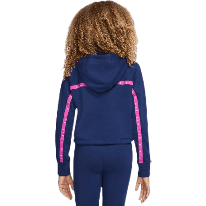 Air Crop Hoodie Junior Blå/Rosa