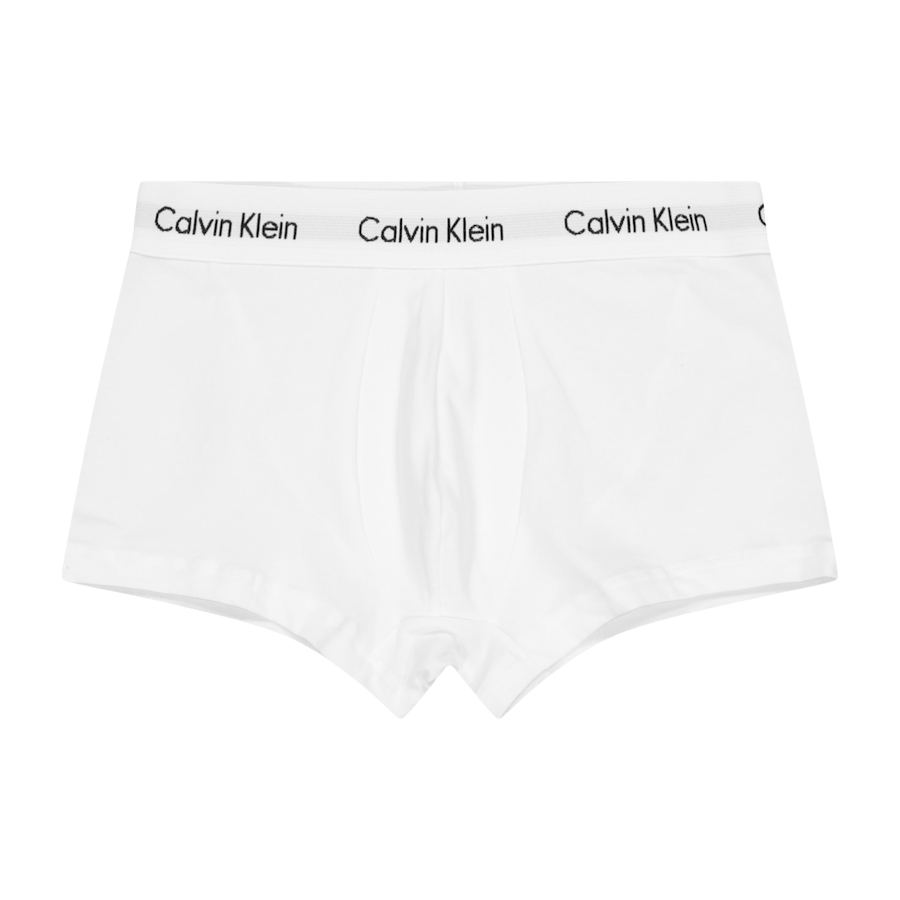Boxer taille basse en coton extensible 3P blanc