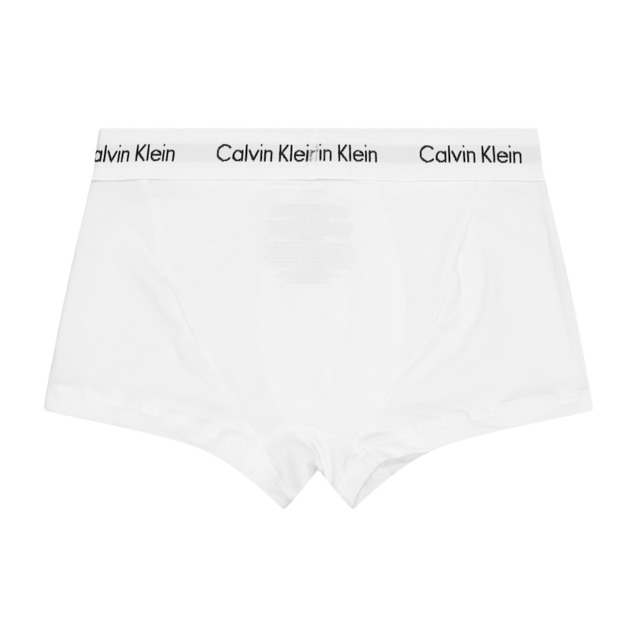 Boxer taille basse en coton extensible 3P blanc
