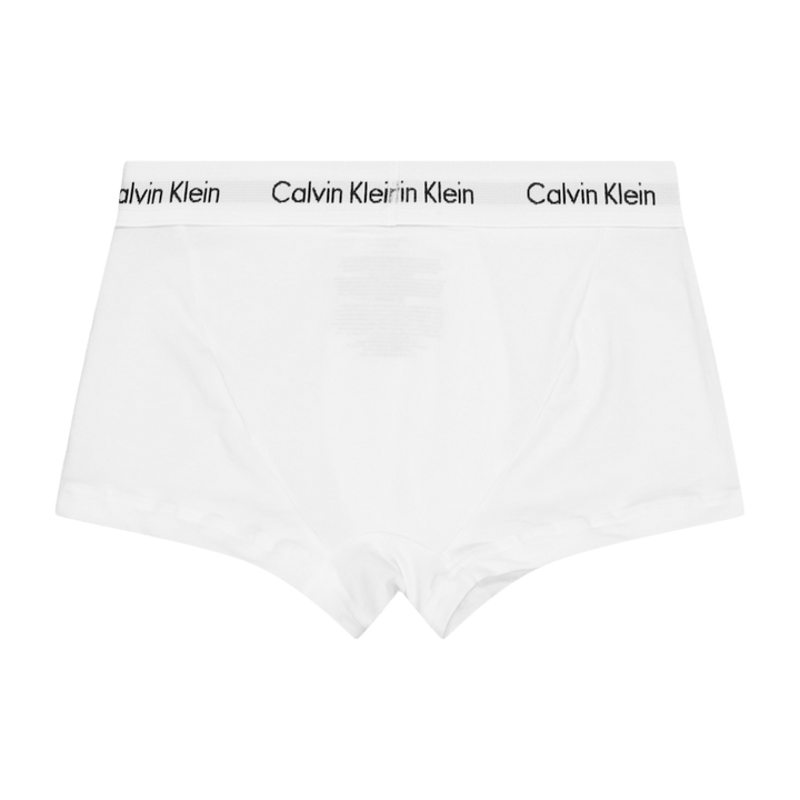 Boxer taille basse en coton extensible 3P blanc
