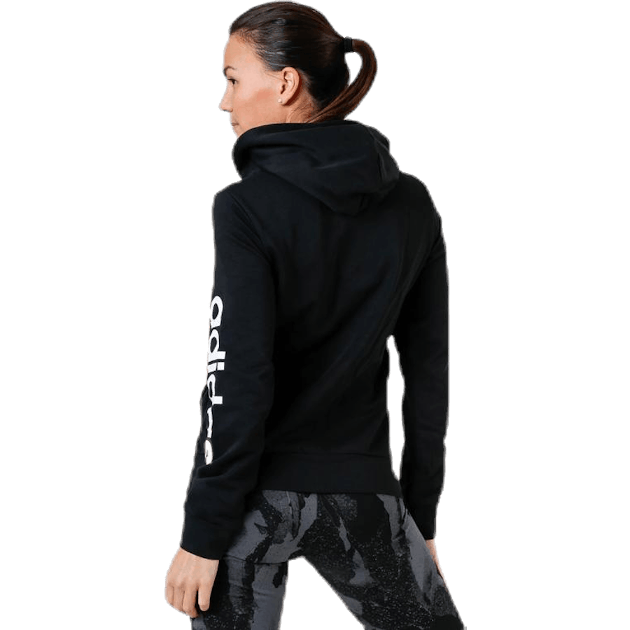 Essentials Linear Full Zip Hoodie Black / White