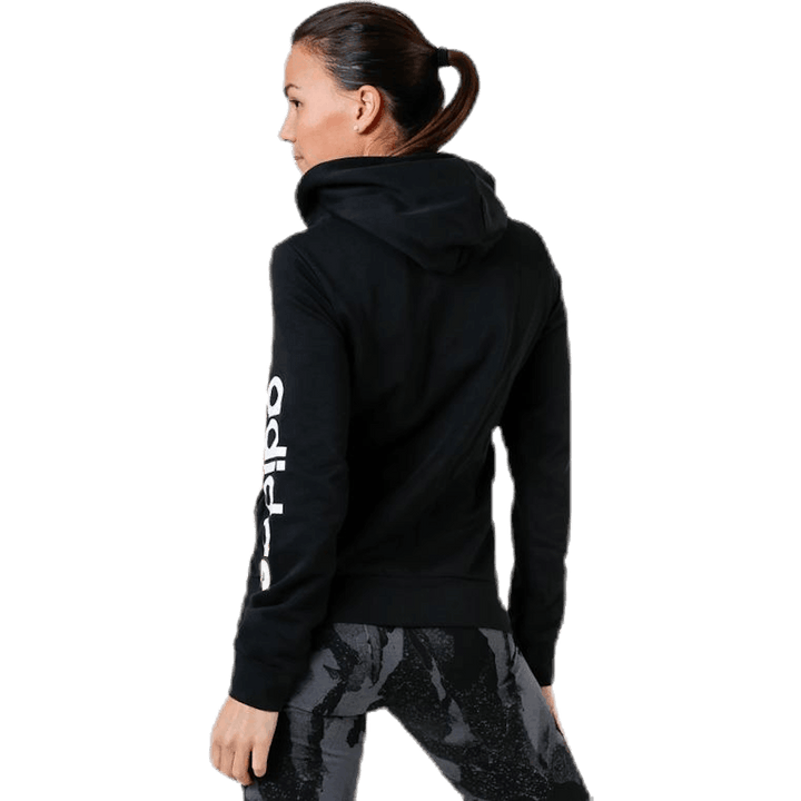 Essentials Linear Full Zip Hoodie Black / White