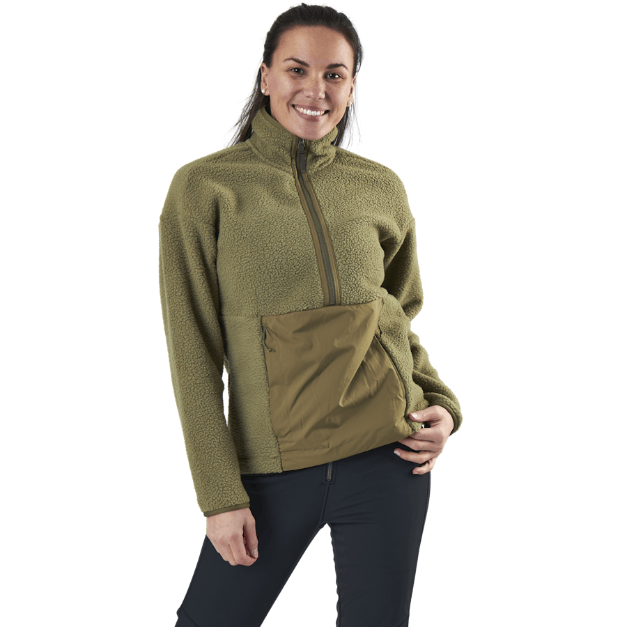 Snowshelter Teddy Half Zip Green