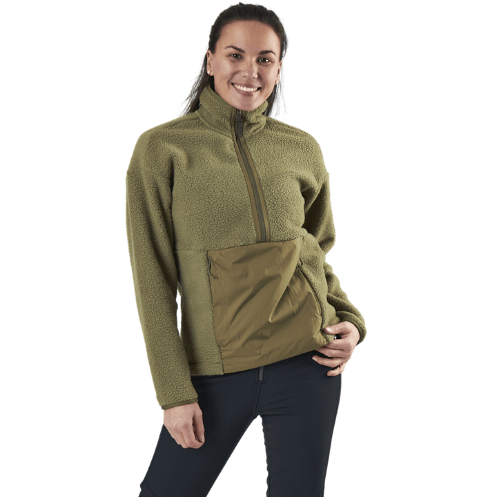 Snowshelter Teddy Half Zip Green