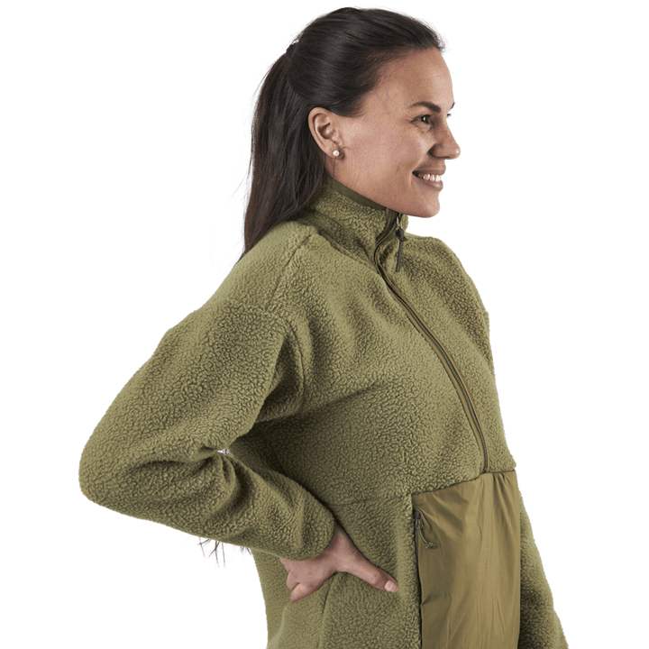 Snowshelter Teddy Half Zip Green