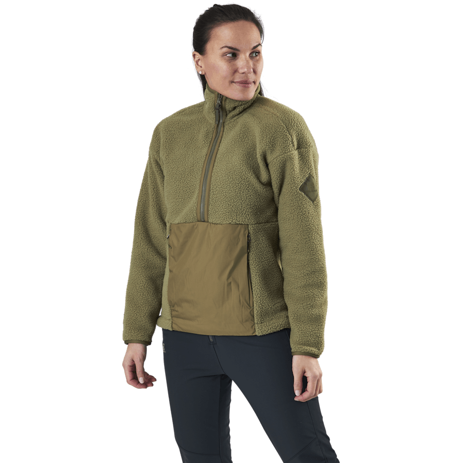 Snowshelter Teddy Half Zip Green