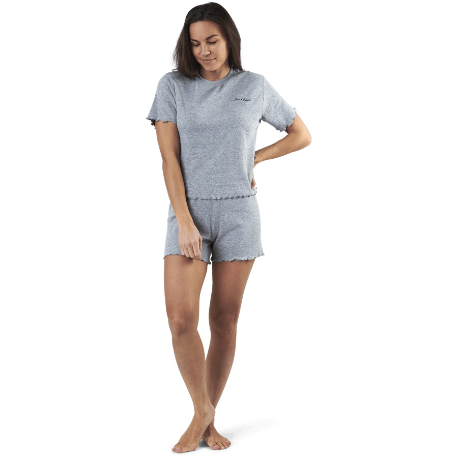 Sara Rippe Pyjama Set Grau