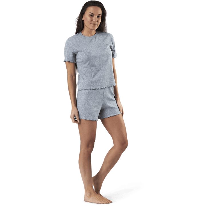 Sara Rippe Pyjama Set Grau