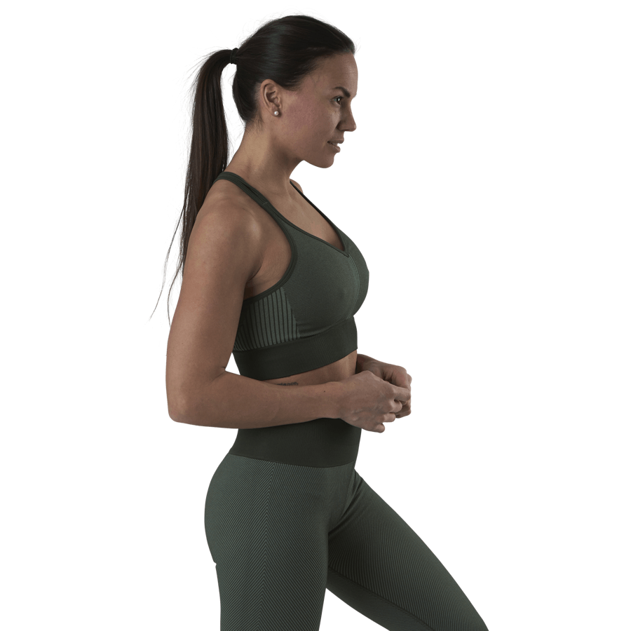 Nahtloses Sport-Top Grün