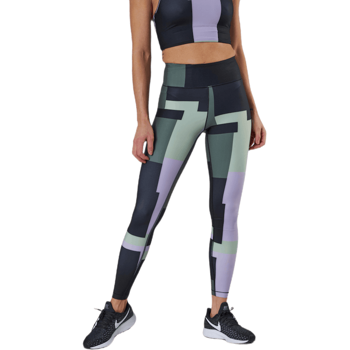 Žalios sportinės pėdkelnės su spauda