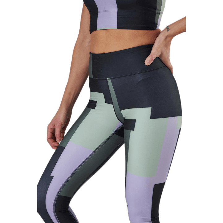 Žalios sportinės pėdkelnės su spauda