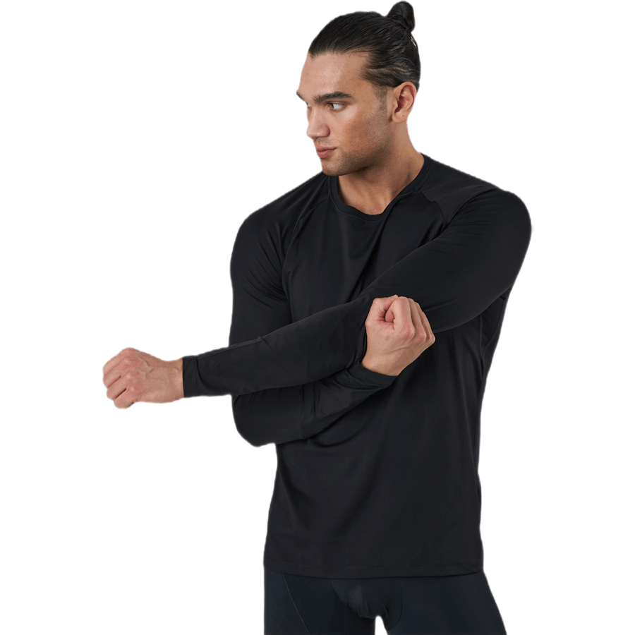 Strukturovaný dlouhý rukáv Black