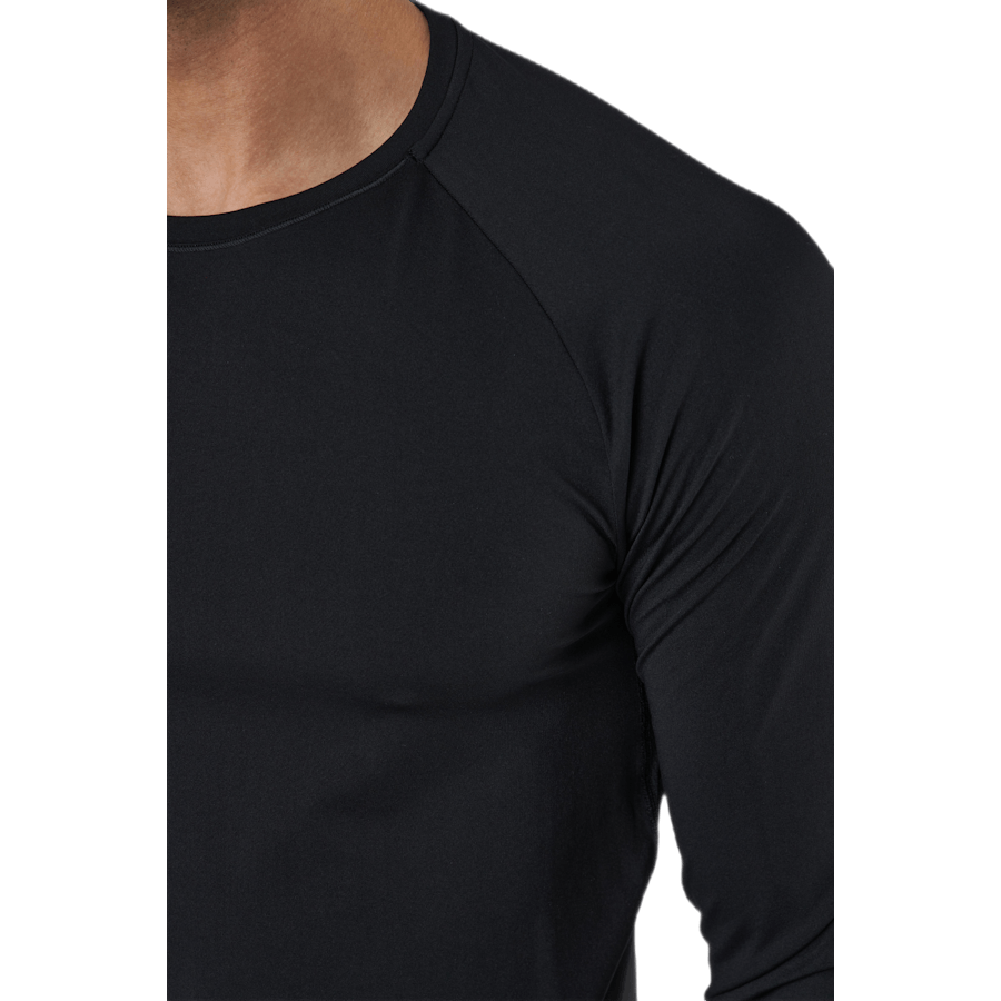 Strukturovaný dlouhý rukáv Black