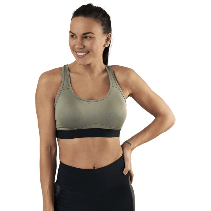Soutien-gorge rembourré croisé dans le dos vert