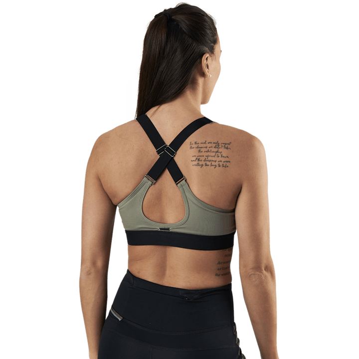 Soutien-gorge rembourré croisé dans le dos vert