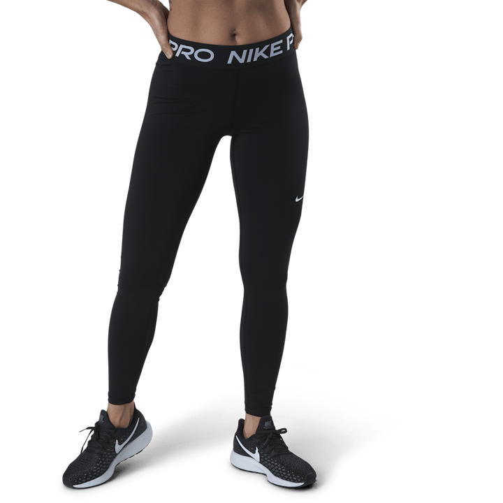 Nike Pro Leggings med nätpaneler i midjehöjd för kvinnor BLACK/WHITE