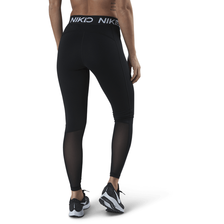 Nike Pro Leggings med nätpaneler i midjehöjd för kvinnor BLACK/WHITE