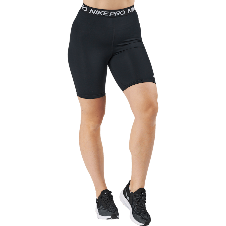 Short Nike Pro 365 taille haute 18 cm pour femme, noir/blanc