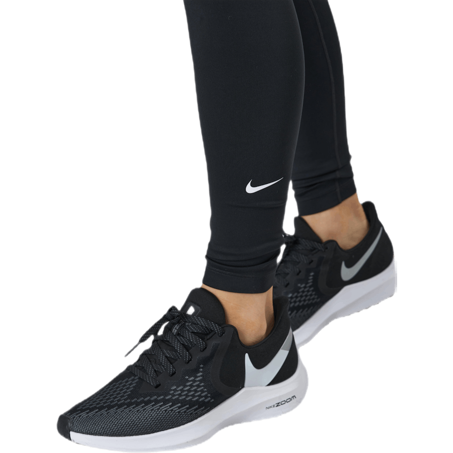 Dri-FIT One Leggings de cintura média para mulher PRETO/BRANCO