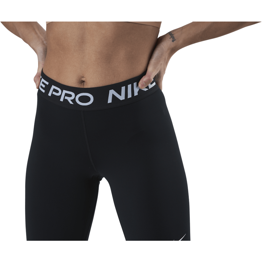 Nike Pro 365 Ženske gamaše s srednjim višinskim pasom Črna/bela