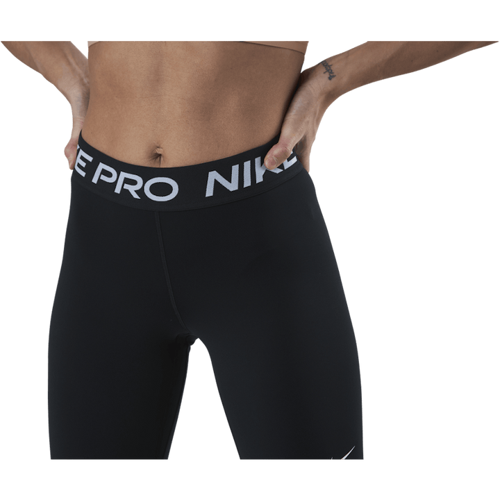 Nike Pro 365 Ženske gamaše s srednjim višinskim pasom Črna/bela