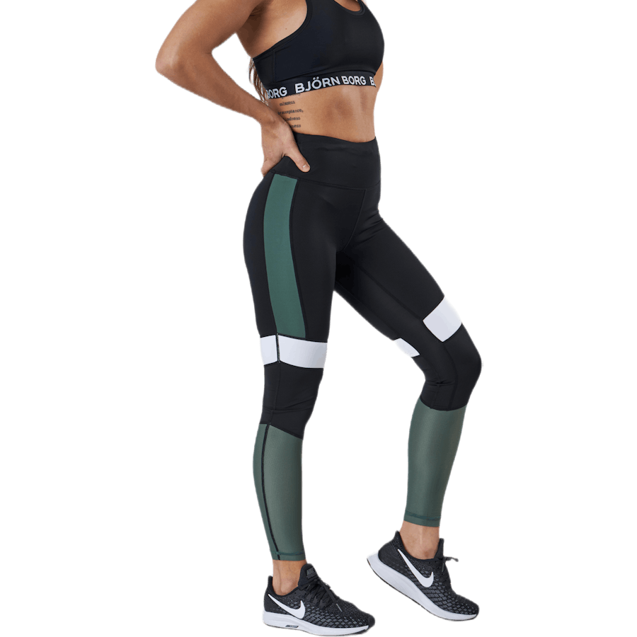 Hoge Taille Blok Strak Groen