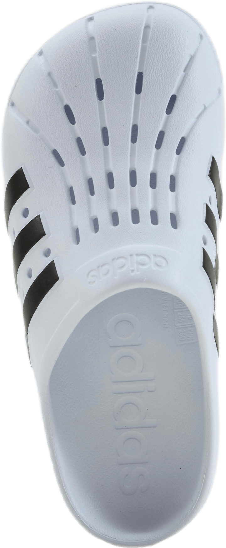 Sabots Adilette Blanc nuage / Noir noyau / Blanc nuage
