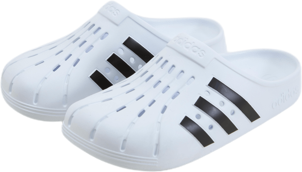 Sabots Adilette Blanc nuage / Noir noyau / Blanc nuage