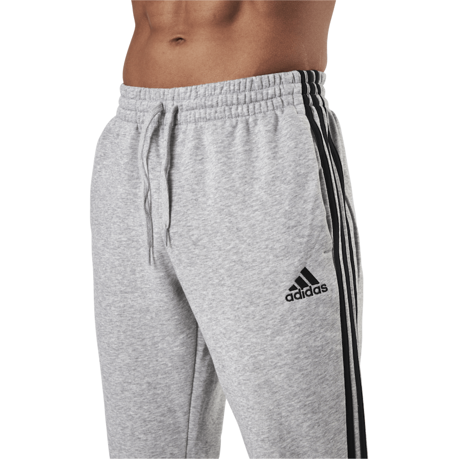 Essentials bukser med 3 striper og smal mansjett Medium Grey Heather / Black