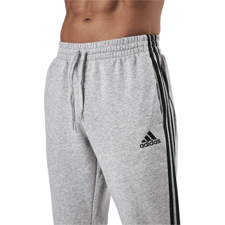 Essentials bukser med 3 striper og smal mansjett Medium Grey Heather / Black