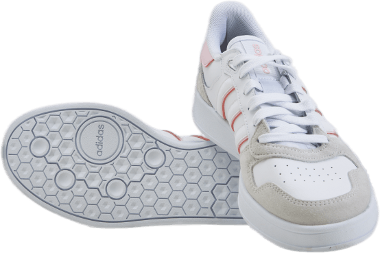 Breaknet Plus kengät Pilvi Valkoinen / Pilvi Valkoinen / Kirkas Vaaleanpunainen