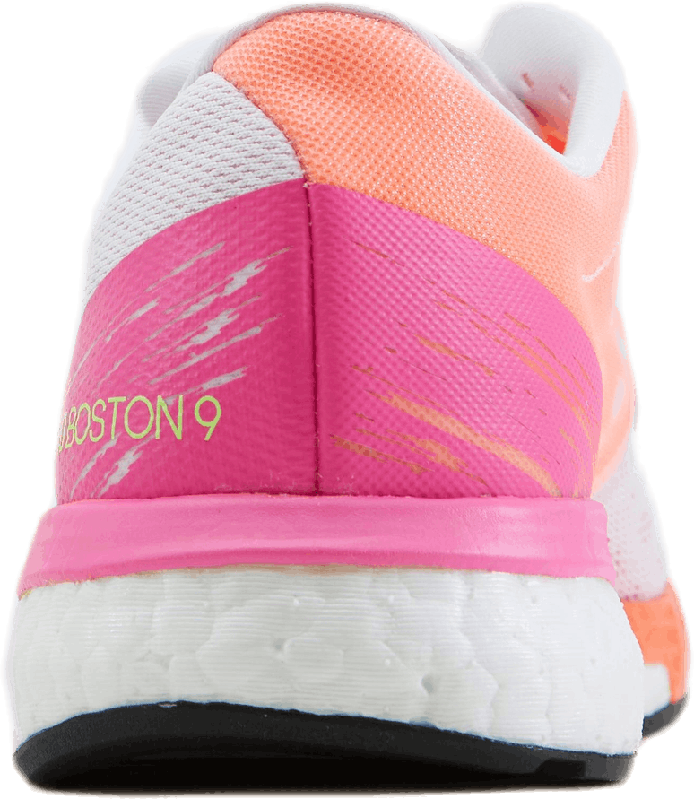 Chaussures Adizero Boston 9 : Blanc nuage / Argent métallisé / Rose criard