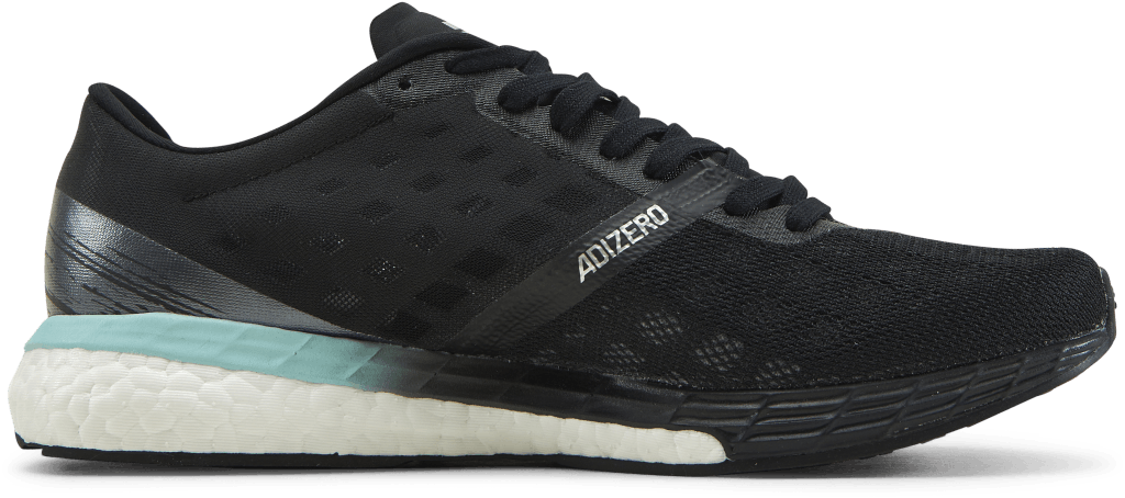 Chaussures Adizero Boston 9 : Noir/Blanc/Aqua clair