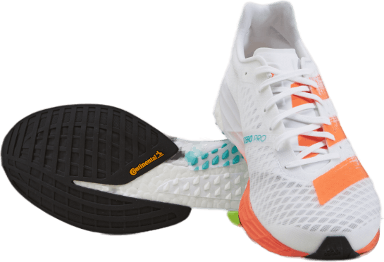 Chaussures Adizero Pro : Blanc nuage / Orange criard / Jaune solaire