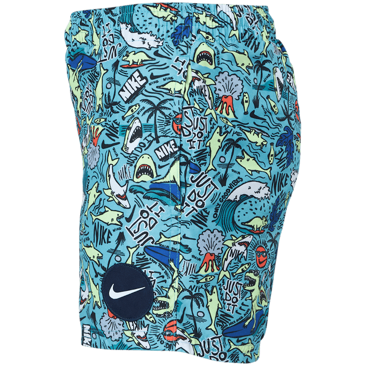 Junior 4" Volley kurz AOP Blau