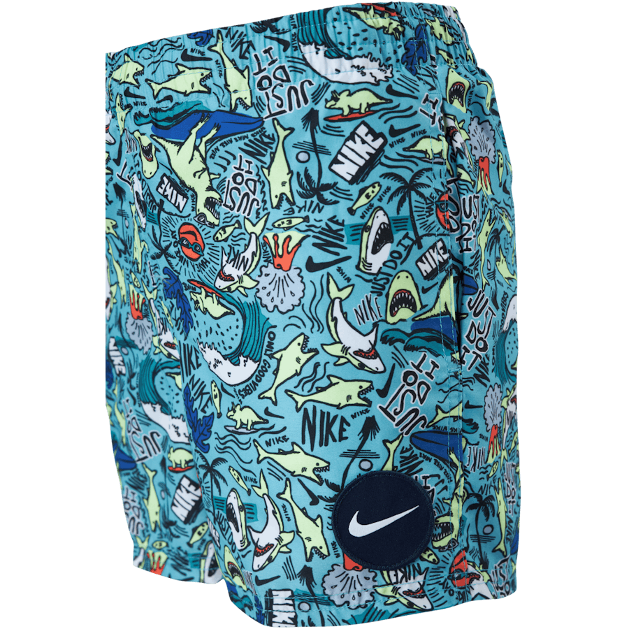 Junior 4" Volley kurz AOP Blau