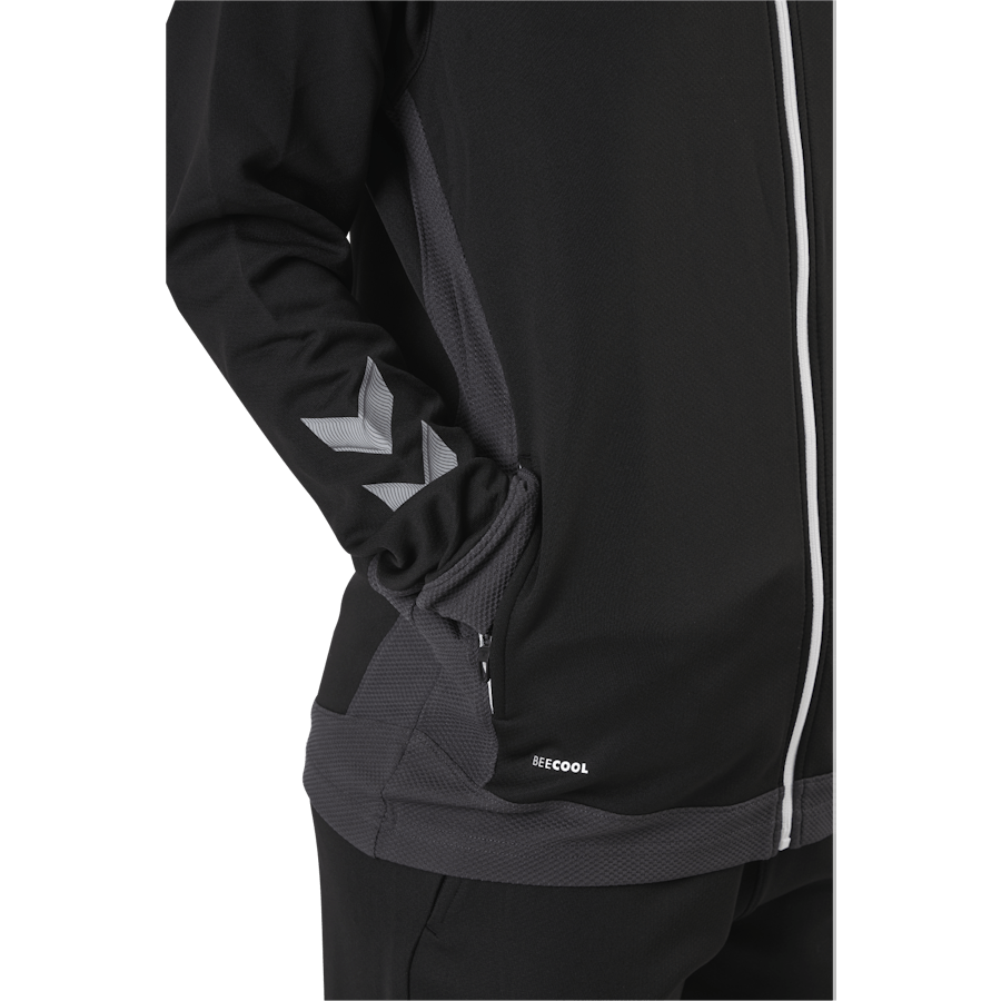 Poly Zip Jacket Svart