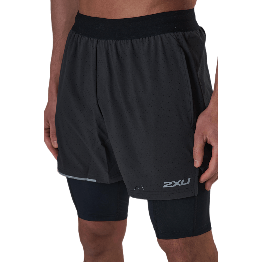 Aero 2-In-1 5" shorts sort/sølv