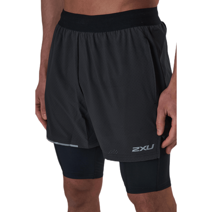 Aero 2-In-1 5" shorts sort/sølv