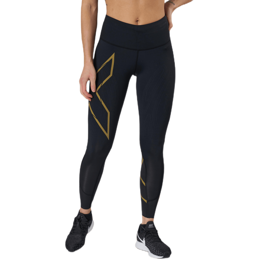 Light Speed Mid-Rise Compression svart/gull