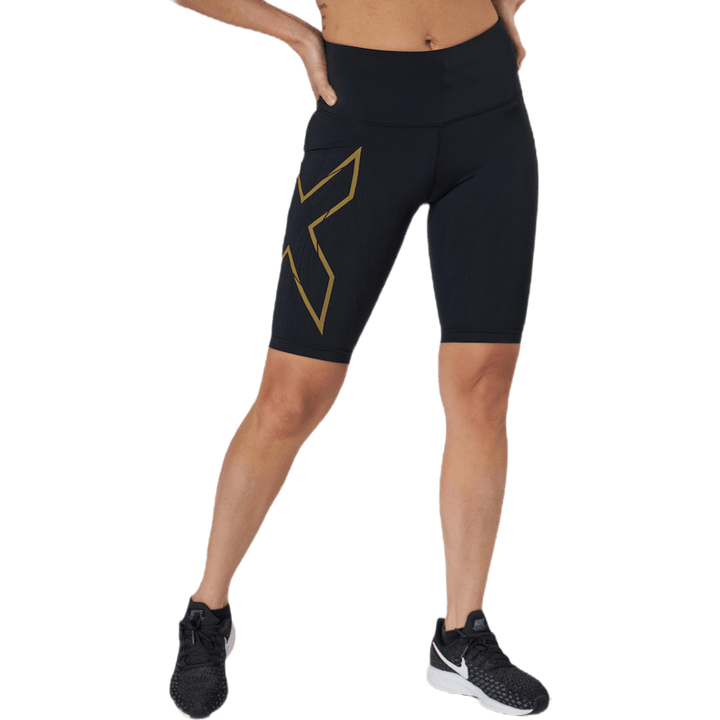 Light Speed Mid-Rise Compressie Zwart/Goud