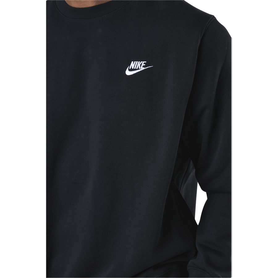 Sportswear Club French Terry Crew för män BLACK/WHITE